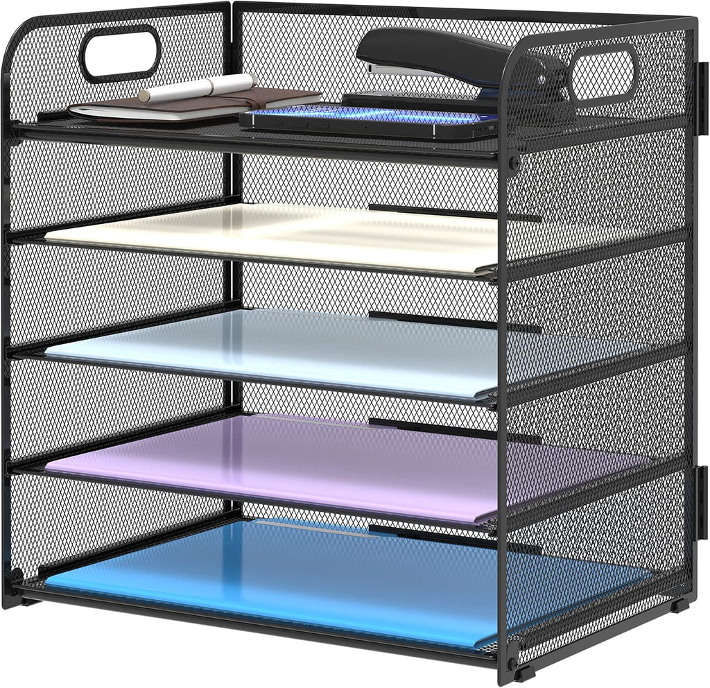 Mesh Paper Tray Organizer for Home Office & Desk Storage