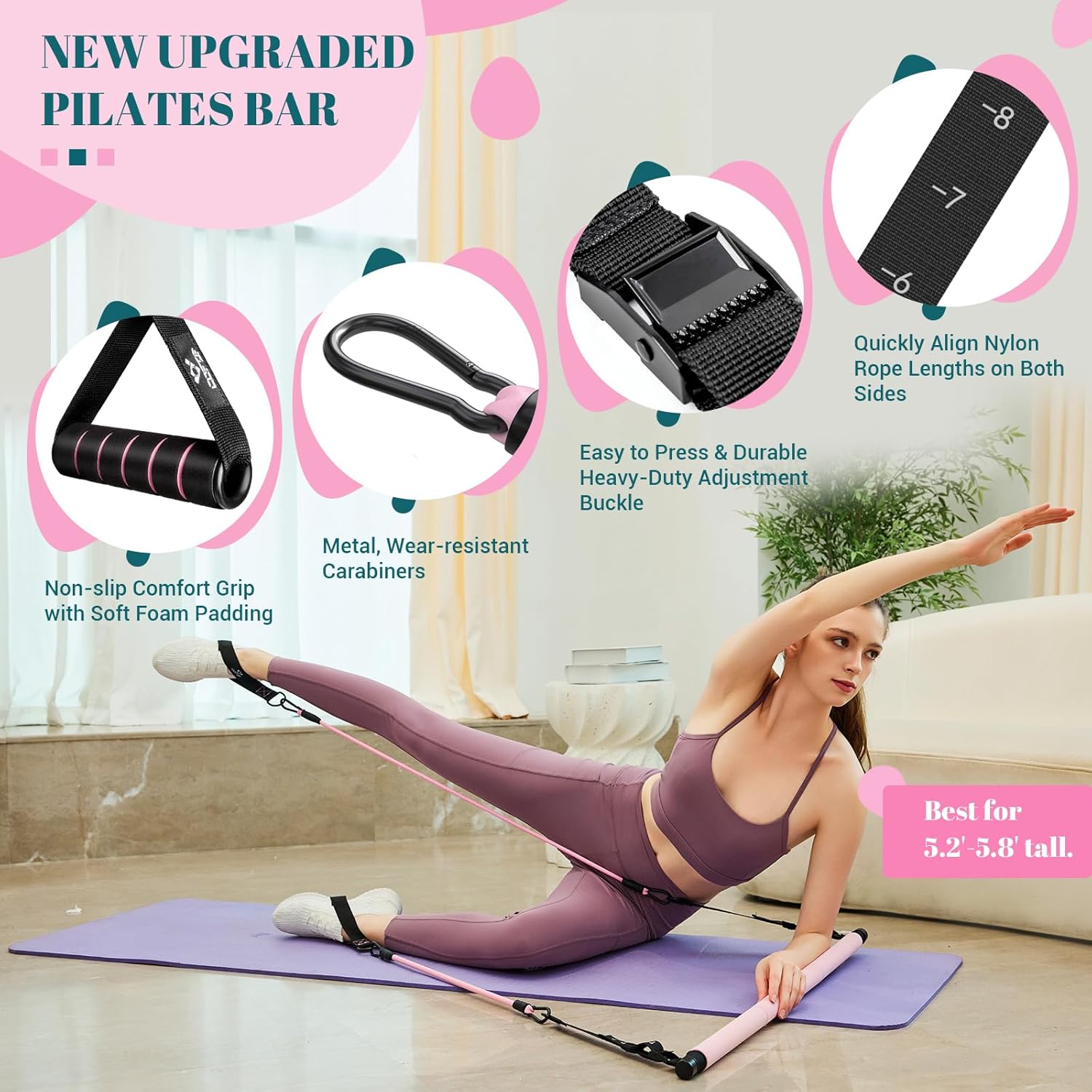 Pilates Bar Resistance Kit for At-Home Strength & Mobility