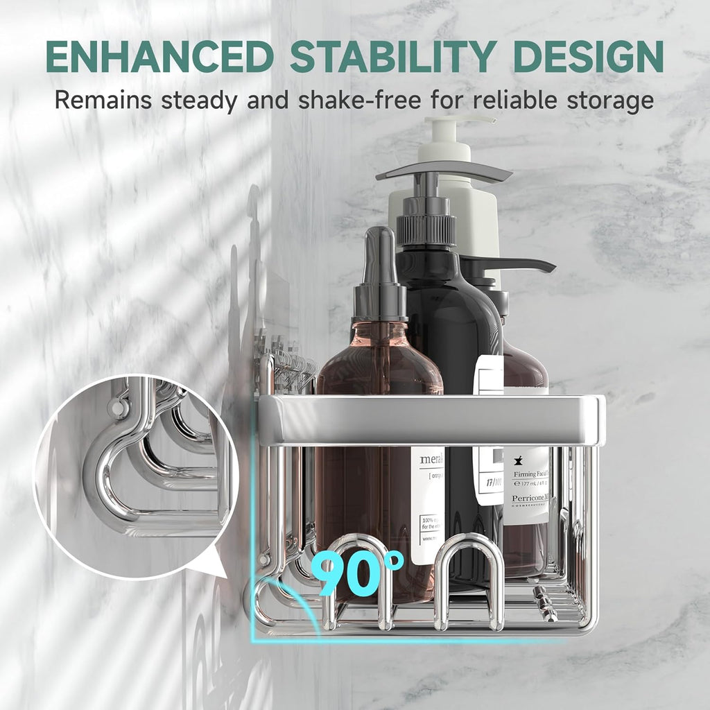 No-Drill Shower Caddy for Bathroom Storage & Organization