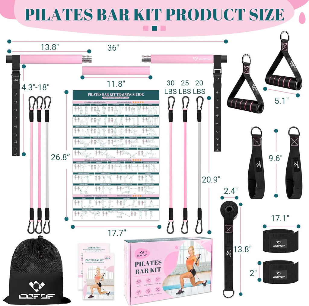 Pilates Bar Resistance Kit for At-Home Strength & Mobility