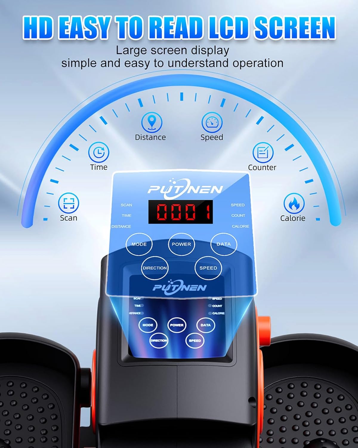 Under Desk Elliptical Pedal Exerciser for Seated Movement