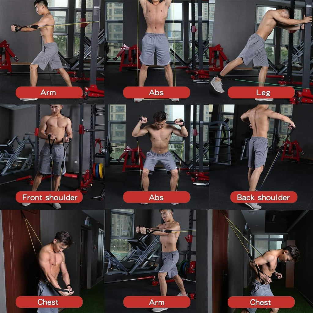 Adjustable Resistance Band Set for At-Home Strength Training